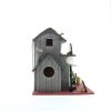 Rustic Biker Bar Birdhouse - Handcrafted Outdoor Garden Decor for Birds