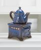 Blue Teapot Stove Oil Warmer - Best Home Fragrance Decor for Aromatherapy