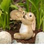 Adorable Mom and Baby Rabbit Figurine for Playful Decor