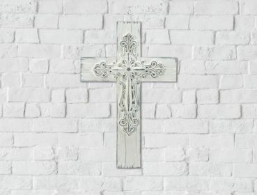 3-D Whitewashed Cross