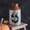 Jack-O-Lantern Milk Can Luminary