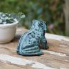 Handcrafted Cast Iron Frog Figurine - Decorative Garden Statue and Home Decor Accent