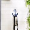 Nautical Blue Anchor Wall Hook - Decorative Coastal Home Decor