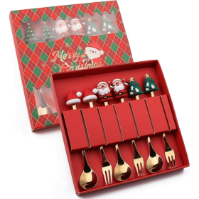 Christmas Spoon Stainless Steel Christmas Tree Tea Spoon for Home