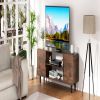 TV Stand for 55 Inch TV, Entertainment Center with Storage Cabinets, Soft Hinge Door with Handle, Media Console Table for Living Room Bedroom