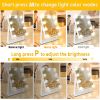 Hollywood Makeup Mirror with Lights, Lighted Vanity Mirror with 9 Dimmable Bulbs and 3 Color Lighting Modes, Smart Touch Control