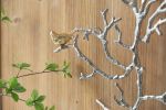 17x5.5x22" Metal Branch Wall Sculptures with Bird Accents