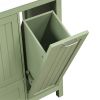 36" Bathroom Vanity with Sink, One Cabinet with Two doors and One Big Drawer and One Flip Drawer, Solid Wood and MDF Board, Green