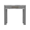 Light Gray Counter Height Table w NESTED TABLE Dining Room Furniture Faux Marble Top Table