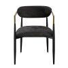 ACME Jaramillo Side Chair (Set-2), Black Fabric & Black Finish DN02696