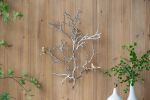 17x5.5x22" Metal Branch Wall Sculptures with Bird Accents