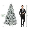 7.5ft Automatic Tree Structure PVC Material Green Flocking 1450 Branches Christmas Tree