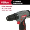 Hyper Tough 12V Max* Cordless 2-Tool Drill and Impact Driver Combo Kit, 3/8-inch keyless chuck, 98936, New