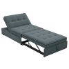 4-in-1 Sofa Bed, Chair Bed, Multi-Function Folding Ottoman Bed with Storage Pocket and USB Port for Small Room Apartment,Living Room,Bedroom,Hallway