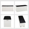 75gal 280L Outdoor Garden Plastic Storage Deck Box Chest Tools Cushions Toys Lockable Seat