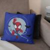 Marvel Spider-Man Plaid Jump Throw Pillow 18X18 Inches