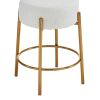 24" Tall, Round Bar Stools, Set of 2 - Contemporary upholstered dining stools for kitchens