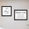 Trendy Decor 4U "Bathroom Rules" Framed Wall Art for Bathroom, Wall Art Print for Home Decor, Bathroom Wall Art by Imperfect Dust