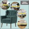 Modern Accent Chair Upholstered Foam Filled Living Room Chairs Comfy Reading Chair Mid Century Modern Chair with Chenille Fabric Lounge Arm Chairs Arm