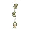 Frolicking Frogs Hanging Decor - Cute Garden Frog Wall Art for Outdoor Spaces