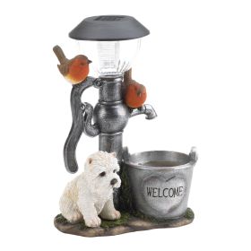 Little Pup and Water Pump Solar Light - Cute Dog Design with Energy-Efficient Solar Power