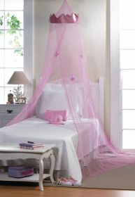 Adorable Pink Princess Bed Canopy - Perfect for Girls' Bedroom Decor