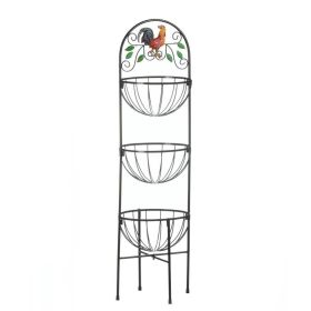 Rooster 3-Tier Kitchen Basket - Organize Your Kitchen in Style