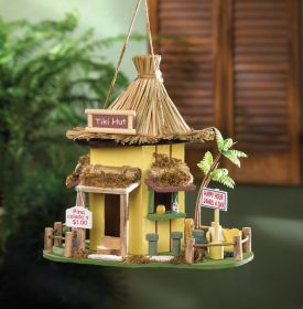 Handcrafted Tiki Hut Birdhouse for Tropical Garden Decor