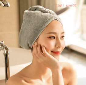 Women's Hair Dryer Cap, Absorbent Dry Hair Towel (Option: 3pcs Light gray65)