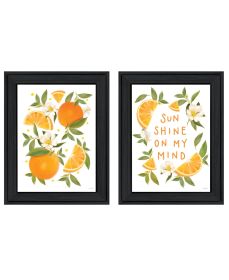 Trendy Decor 4U "Sunshine on My Mind- Oranges" Framed Wall Art for Living Room, Wall Art Print for Home Decor, Bedroom Wall Art by House Fenway (Color: as Pic)