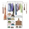 Metal Garment Rack Shoe Clothing Organizer Shelves Freestanding Multifunctional Clothes Wardrobe