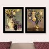 Trendy Decor 4U "Abstract Tulips & Lavender Flower Vases" Framed Wall Art for Living Room, Wall Art Print for Home Decor