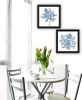 Trendy Decor 4U "Delph Designs of Blue and White Florals" Framed Wall Art for Living Room, Wall Art Print for Home Decor