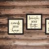 Trendy Decor 4U "Bathroom Commands" Framed Wall Art for Bathroom, Wall Art Print for Home Decor, Bathroom Wall Art by Susie Boyer