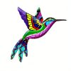 1pc/4pcs, Metal Hummingbird Wall Art Decor, Metal Colorful Birds 3D Outdoor Sculpture, Iron Outdoor Hanging Decor Ornaments