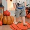 Halloween Pumpkin Bath Rug Non-Slip Absorbent Washable Knitted Polyester Entryway Mat - Cozy Oval Indoor Welcome Rug - Low Profile Door Carpet For Liv