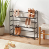 Small Space Metal Shoe Rack Black