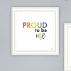 Trendy Decor 4U "Pride & Proud of Yourself and Others!" Framed Wall Art for Living Room, Wall Art Print for Home Decor