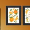 Trendy Decor 4U "Sunshine on My Mind- Oranges" Framed Wall Art for Living Room, Wall Art Print for Home Decor, Bedroom Wall Art by House Fenway