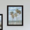 Trendy Decor 4U "Winds of the ocean blowing the Palm Trees and Sea Oats" Framed Wall Art for Living Room, Wall Art Print for Home Decor