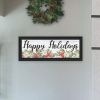 Trendy Decor 4U "Merry & Bright Holiday; Happy Holidays to YOU" Framed Wall Art for Living Room, Wall Art Print for Home Decor